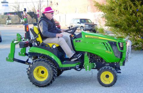 A decorated tractor was one of the entries i n the first Cherokee County Christmas parade of the season Sunday, December 1 in Scammon.