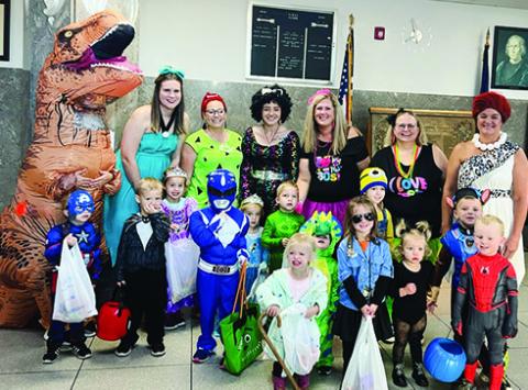 Employees at the Cherokee County Courthouse dressed up for Halloween