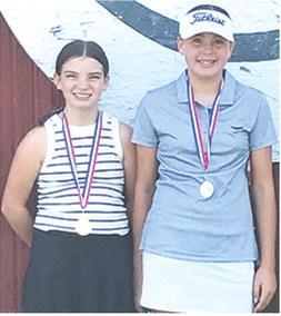 Alaina Smiley placed first and Cami Carpino finished second in 9-11 girls division of the SEK Junior Golf League opener, Tuesday, at Oswego.