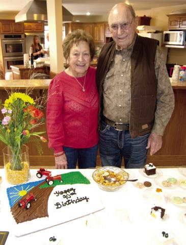A 90th birthday celebration was held for John Hiller of McCune Saturday, March 9. His wife joined him for the celebration.