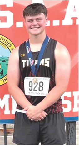 Jace Gaither, Freshman Kansas Class 3A State Discus - Fifth Kansas Class 3A Regional Discus - Champion CNC League Discus - Champion CUHS School Record Holder Discus and Shot Put