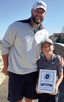 Benjamin Roethlisberger, Jr. is the Cleveland Junior Open Champion after winning the Hurricane Junior Golf Tour event over the Easter weekend in Cleveland, Ohio. Benjamin is the ten year-old son of Ben and Ashley Roethlisberger and the grandson of Ken and Brenda (Stover) Roethlisberger. His great grandparents are Robert Stover and Colleen Johnson of Columbus. Courtesy Photo.