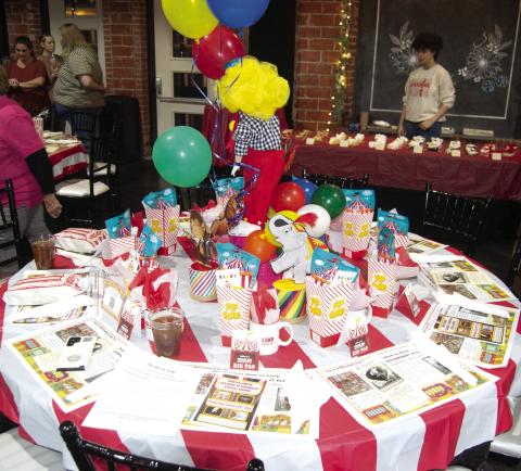 The table decorations were outstanding this year at the Chamber of Commerce Annual meeting. This table was decorated by Crossland Construction employees.