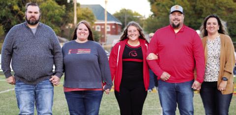 Lady Titan Senior, Taryn Billings, was recognized on Senior Night, October 13, at Titan Stadium. Taryn is a two-year member of the Titan Soccer Team and a four-year member of the Titan Band. She was escorted by her parents, Amy Butterworth and Deke Schultz and Bryson and Kendra Billings.