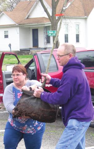 Community groups gather to plant fruit trees in Columbus City Park