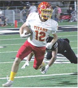 Cole Howard, Titan Freshman, had a 23-yard kick off return in Friday’s loss in Frontenac, 0-22. The special teams were a bright spot for Columbus in Kansas Class 3A, District 1 contest.