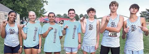 The Southeast Cross Country Team had seven runners medal in the Girard Invitational Meet, Thursday at the Greenbush Course. Medalists are: Journee Rimmer, junior; Kendyl Renn, senior; Jackie Robinson, junior; Hudson Locke, junior; Chris Archey, sophomore; Zayne Gabern, senior; and Tucker Sutton, sophomore. Complete results can be found on page 7 of today’s edition of the News-Report. Courtesy photo.