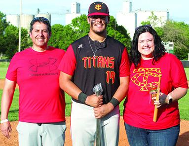 Titan Senior, Jack Vilela, was recognized during Senior Night ceremonies at Bomber Field in May. Jack is a four-year member of the Titan Baseball Team. He was escorted by his parents Krista and Denny Vilela.