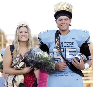 Southeast High School had their Homecoming ceremony September 29 during the varsity football game against Pleasanton. Senior Kinzey Cassidy was chosen as the 2023 Homecoming Queen and Senior Blayke Logan was named the Homecoming King. They were crowned by last year’s Queen and King, Zoey Tavernaro and Landon Cole. Kaylee Renn and Remi Dutton assisted with the coronation. Courtesy photo.