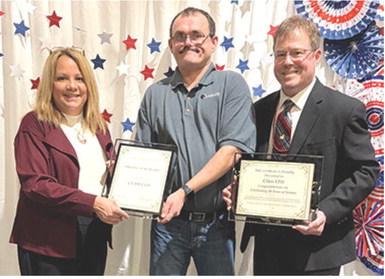 Businesses were presented awards at the Chamber of Commerce Annual Dinner Wednesday. Class LTD was presented awards for Shining Star Award as well as recognition for 50 years of service in the community.