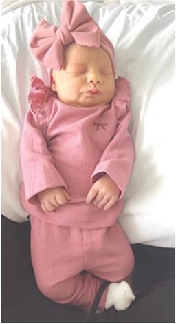 Laikyn Sage Spear surprised her parents with an early arrival, November 17, at Freeman Hospital in Joplin, Mo. She was welcomed by her parents, Ty and Heather Spear and sisters, Nicole and Malea Lang.
