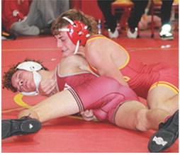 Braun Stone has his opponent under control during the Columbus Duals at the CUHS Gymnasium. The Columbus Titan and Lady Titan Wrestlers are well into their season and will be back on the mats following Christmas Break, January 4 they will host the Pittsburg High School Purple Dragons for girls and boys duals at the Columbus Unified High School Gym. Wrestling will begin at 5 p.m.