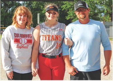 Lady Titan Senior, Hailey Ediger, was recognized during Senior Night Ceremonies at Rockette Field, May 8. Hailey is a three-year member of the Lady Titan Softball Team. She was escorted by her parents Kandice and Joel Ediger.