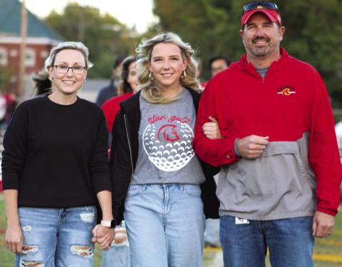 Lady Titan Senior, Reese Grundy, was recognized on Senior Night at Titan Stadium, October 13. Reese is a four-year member of the Lady Titan Golf Team. She was escorted by her parents, Lindsay and Daniel Grundy.