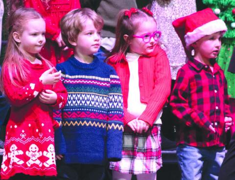 Park Pre-Kindergarten students were dressed in holiday colors for their annual Park School Christmas Program.