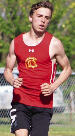 Levi Simpson, Titan Eighth Grader, hit the 5:00 minute mark and re-established his own school record in the 1600M Run, Thursday, in the Frontenac Invitational Track and Field Meet. Levi and the Columbus Junior High Team are slated to compete in the CCCJL Meet today at Frontenac.