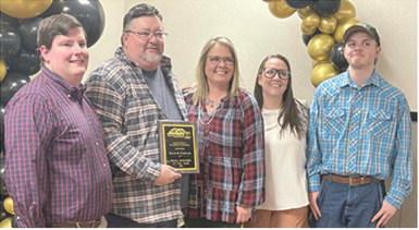 Route 66 Hardware was presented with the Small Business of the Year award at the Baxter Springs Chamber of Commerce dinner. Courtesy photo.