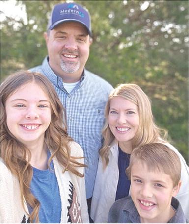 The winners of this year’s Bankers Award for their efforts in conservation are the Nick and Christina Martin Family. Their family also includes Kate and Karsten. They will receive their award at the 80th annual Cherokee County Soil and Water Conservation meeting Monday. Courtesy photo.