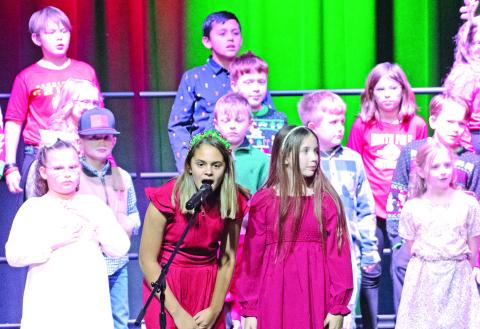 Central fourth and fifth grade students performed during the annual Christmas Concert in December. Courtesy photo.