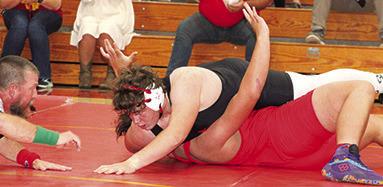 Kash Smith won both of his matches by pin, Tuesday, against Parsons and Carl Junction, Mo. for the Titan Junior High Wrestling Team. Columbus is hosting an invitational tournament tomorrow at the CUHS Gym. Wrestling begins at 8 a.m.