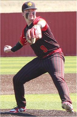 Columbus Titan Senior, Jett Tanner, took the mound in relief during game one and game three of the Wyandotte Baseball Festival, Thursday and Saturday, played in Seneca, Mo. The Titans came up short against Seneca in game one, 8-1, and in game three against Dibble, Okla., 5-1. When not on the mound, Jett is making catches and robbing bases in left field.