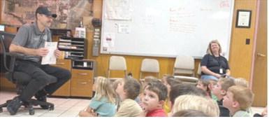 Fire Chief Steve Burton spoke to a group of Park Pre-K students about fire safety during Fire Prevention Week. Courtesy photo.