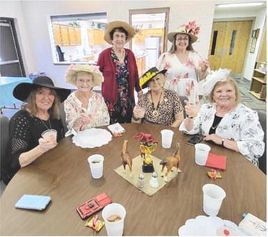May’s meeting theme for the Baxter Springs Chapter BT of P.E.O. was “The Kentucky Derby.” Members wore fancy hats and played Kentucky Derby Bingo. Courtesy photo.