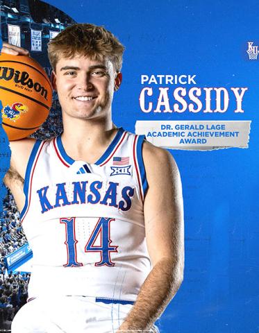 Former Columbus Titan Standout, Patrick Cassidy, has proven his excellence on and off the court. Patrick is a member of the Kansas Jayhawk Men’s Basketball Team and has earned the Dr. Gerald Lage Academic Achievement Award for his excellence in the classroom as a graduate student at the University of Kansas. The CUHS Graduate is the son of Jeff and Julie Cassidy of Columbus. Courtesy photo.
