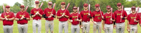 Eleven Titan Seniors were recognized between games with the Frontenac Raiders, Friday, during Senior Night Ceremonies. The seniors capped their evening with a sweep of the Raiders to capture the outright CNC League Championship Title, 6-5 and 11-4. Titan Seniors are: Jake Eddington, Robert Ward, Seth Stover, Kolt Ungeheuer, Cole Minor, Fischer Troxell, Landin Midgett, Kayden Cox, Jaspen Tanner, Brett Hamilton, and Cade Saporito.