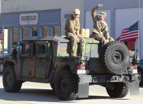 Baxter Springs recognizes military service with parade, ceremony
