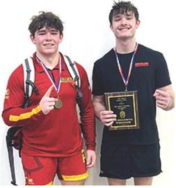 Titan Freshman, Kash Smith, placed first at the 62nd People’s Bank Wrestling Tournament in Seneca, Mo., Saturday. Sophomore, Mason O’Banion won his weight class and was named Outstanding Wrestler. Complete tournament results can be found on page seven of today’s edition. Courtesy photo.