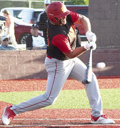 Titan Junior, Rece Ponce, earned a RBI with his fielder’s choice hit in the first inning of the 1-11, loss to Frontenac, Friday, in Girard.