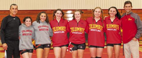 Lady Wrestlers recognized on Sr. Night