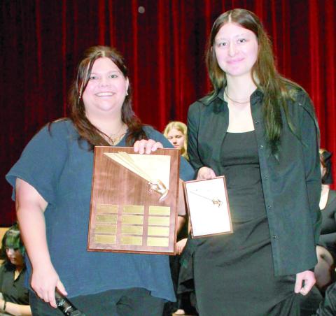 Awards were presented to Columbus High School choir memebers at the Spring Concert held April 26. The Fred Waring Director’s Awards were presented to Jacianna Heflin by choir director Karley Jones.