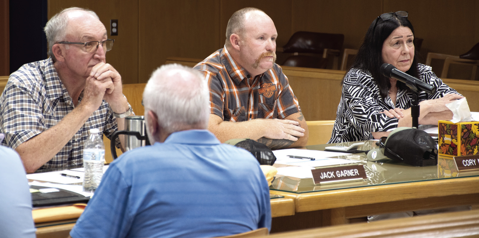 Cherokee County Commissioners Jack Garner, Cory Moates and Myra Frazier listened to constituents who raised concerns about the increase in taxes slated for the upcoming year. Following public input, commissioners closed the public hearing and after further discussion and budget trimming, approved the 2027 budget 2-1. Commissioner for District 1, Myra Frazier, was the single ‘nay’ vote.