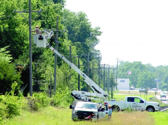 High winds caused a damaged