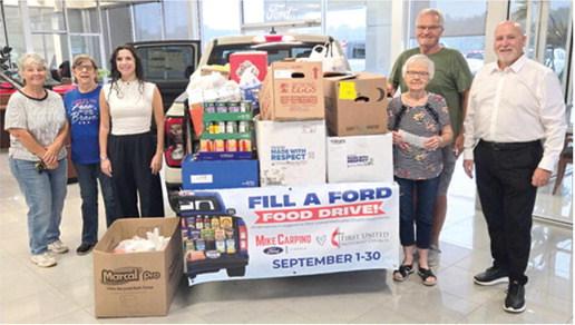 donations collected at Mike Carpino Ford