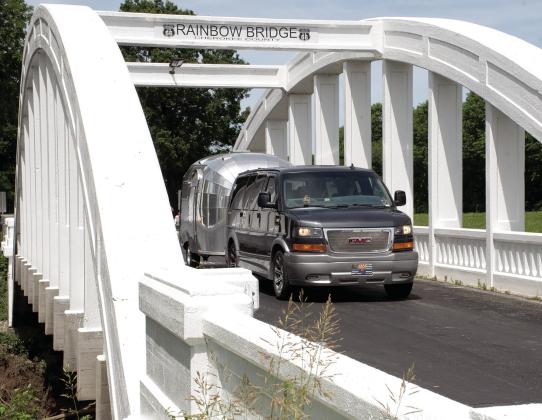 Many visitors are flocking to The Mother Road this year in celebration of it’s 100th birthday. Rainbow Bridge was one of several stops made by a caravan traveling from Oklahoma to Missouri on Friday afternoon. Outside of the caravan, many international travelers stopped by Route 66 on their way to watch the FIFA World Cub being held in Kansas City.