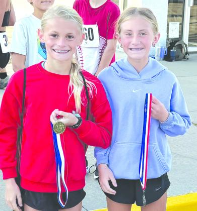 The annual Columbus Day 5K was held October 10. Placing first in the female 19 and under division was Renley Knopp, 26:09 and second place Aspen Benedict, 32:01. All 5K photos provided by Lindsey Morris.