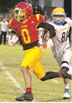 Sophomore, Jayden Dohle scored five touchdowns in Friday’s homecoming win over Parsons, 69-0, at Titan Stadium. Five is the most individual touchdowns scored since Gabe Martin had six in 2020.