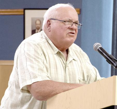 Cherokee County Resident and former real estate agent Danny Oplotnik spoke of his experience with zoning and attracting residents during the Planning Commission’s Public Hearing about the Comprehensive Plan in the District Courtroom on June 10.