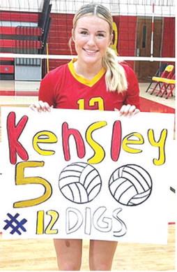 Lady Titan Volleyball Junior, Kensley Blackledge, reached her 500th career dig for the Columbus Unified High School Team. The goal was accomplished on her home court at the CUHS Gymnasium.