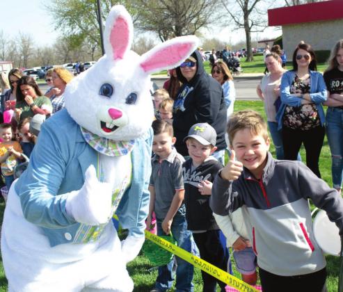 The Easter Bunny was in rare form Saturday morning