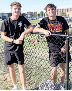 Columbus Seniors Levi Simpson and Drake Laurance participated in the Missouri Southern State University Stampede, Saturday, in Joplin, Mo. Levi ran a time of 18:41.44 minutes to place 185th in a field of over 400 runners in the high school boys 5K run. Drake placed 319th with a time of 20:43.77 minutes. Both times were season best marks. Courtesy photo.