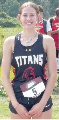 Lady Titan Senior, Cara Altis, returns for the 2026 season with the Titan Cross Country Team. Cara ran for the junior varsity team last season. Courtesy photo.
