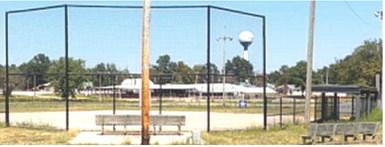 A new backstop with spectator benches were part of the improvements on the little girls softball field through the Columbus Area Community Foundation Grant. Work was done throughout the spring and summer. Courtesy photo.