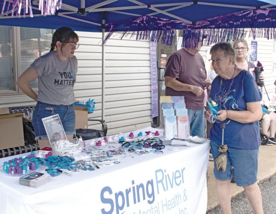 Spring River Mental Health and Wellness offered a number of informational and useful items during the annual Suicide Prevention Awareness Walk held in September.