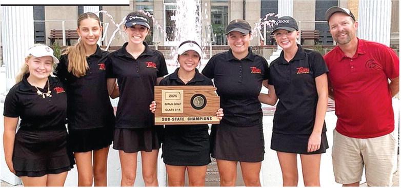 The 2025 reigning CNC League and Kansas Class 3-2-1A Sub-State Champions return all six of their state qualifiers for the 2026 Lady Titan Golf season. Senior, Amory Neely; sophomore, Addison Johnson; senior, Natalie Wary; senior, Hannah Noel; and sophomores, Fallon Smiley and Cali Carpino will be back on the links under the direction of head coach Jerry Smiley and assistant coach Dan Grundy for the upcoming fall season.