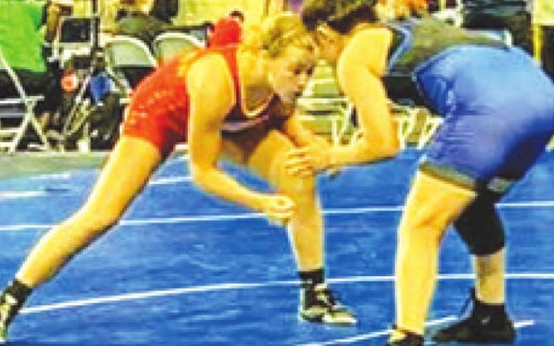 Lady Titan, Addsion Saporito, in action for Team Kansas Red at the 16U Women’s National Championship in the Fargo, North Dakota. Courtesy Photo.