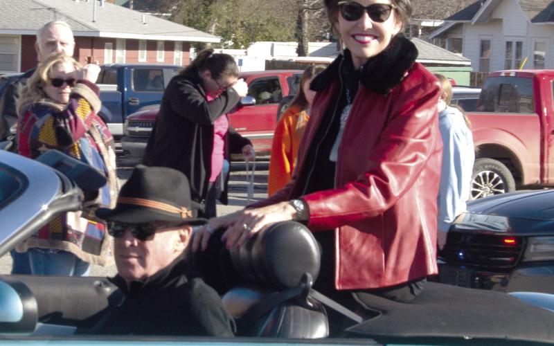 Serving as Grand Marshall of the Baxter Springs Christmas Parade was retired long time music teacher Mary Beth Smith. The parade was held Saturday December 7.